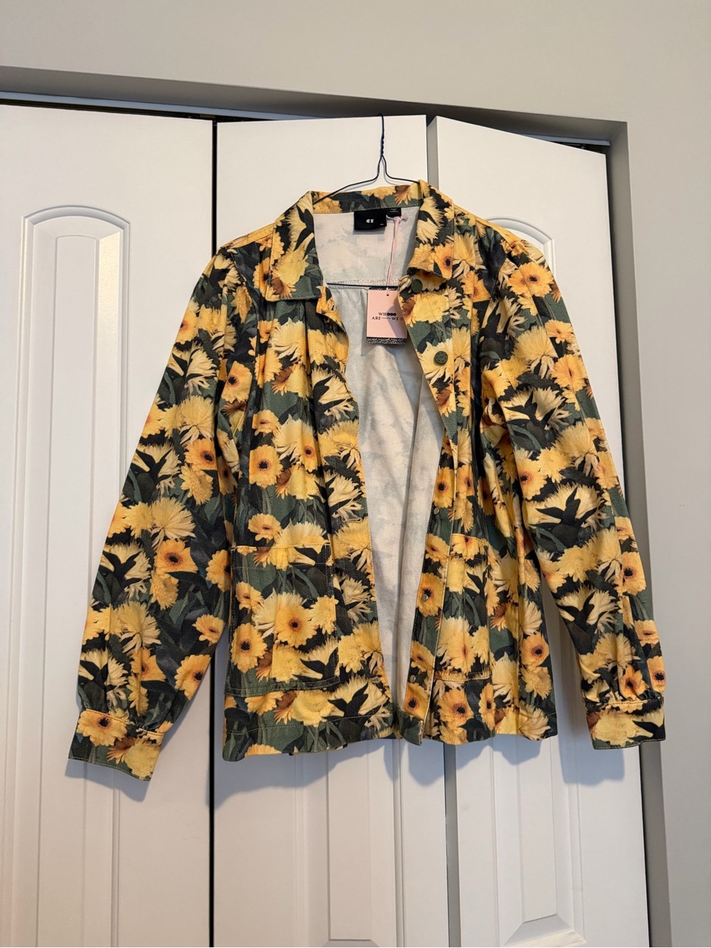 Lazy Oaf Yellow Floral Jacket - Women’s Flower Print Coat